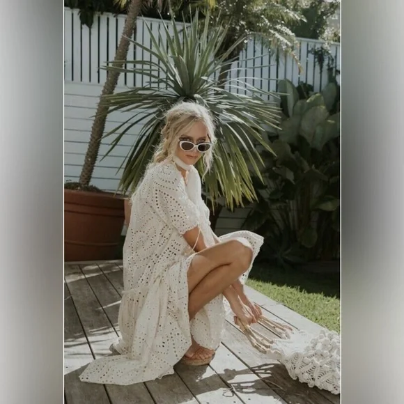 Spell & The Gypsy Collective Fairytale Anglaise Eyelet Gown S - Picture 4 of 15